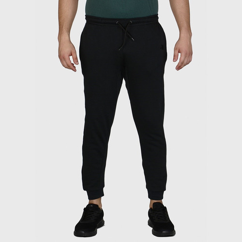 Austral Men Cotton With Fleece Jogging Pant- Black