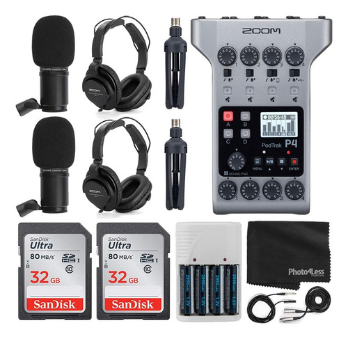 Grabador De Podcasts Multipista Portátil Zoom Podtrak P4 + 2