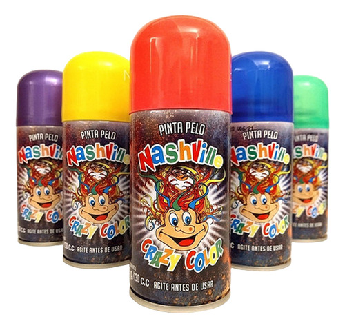Pinta Pelo Nashville Aerosol Lavable X Unidad.