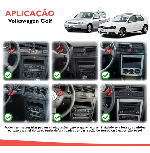 Imagem 6 de 10 de Moldura Painel 2 Din Multimidia Dvd Mp5 Golf Polo Bora Ecosport Fiesta Fox Para Aparelhos Padrão Chines