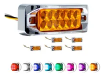 Comprar 6 Plafones 12 Led Lateral Rectangular Fija Estrobo 12-24v F