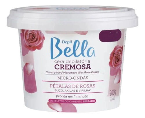 Cera Cremosa Micro-ondas Pétalas De Rosas Depil Bella  200g