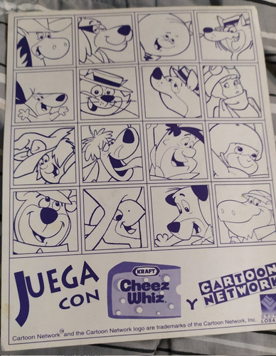 Carta Coleccionable Tapas Cheez Whiz Cartoon Network Años 90 (Usado)