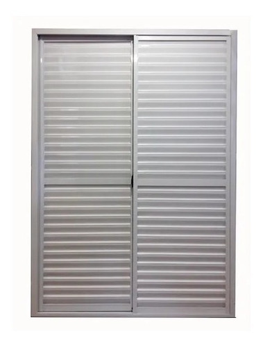 Imagen 1 de 5 de Postigon De Aluminio 120x200 Blanco Corredizo Dos Hojas