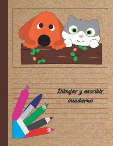 Dibujar Y Escribir Cuaderno: Reglas De Pagina Con Lineas Con