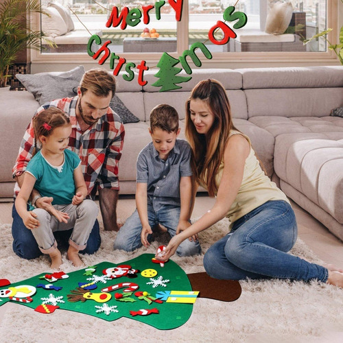 Árbol De Navidad De Fieltro Para Niño Y Bebés, 100cm