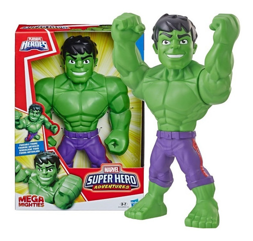 Muñeco Articulado Súper Hero Hulk P/ Niños +3 Hasbro. 25cm