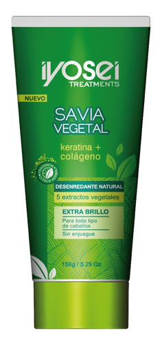 Savia Vegetal Con Keratina & Colageno X 150grs Iyosei