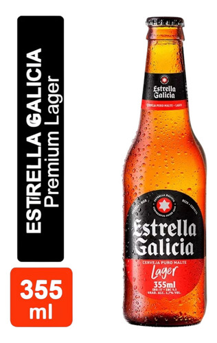 Cerveza Estrella De Galicia Porron 355 Ml Importado