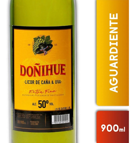 Licor De Caña Y Uva Doñihue 50° Cola De Mono Aguardiente