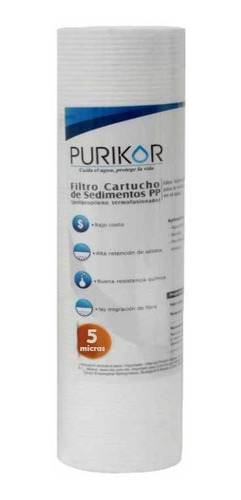 12 Cartuchos Sedimentos Polispun 5 Micras Pkcpp2.5x40x5