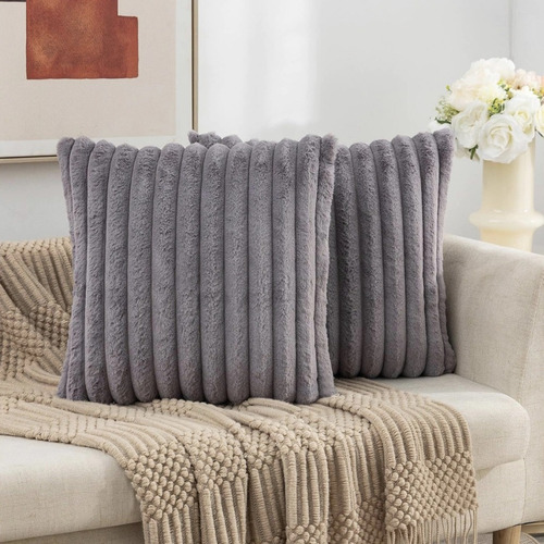 Funda Almohadon Flannel C/cierre 45x45cm Decorativos Suaves