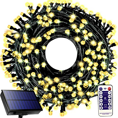 Luces Solares Exteriores De 115 Pies 300 Led, Luces De ...