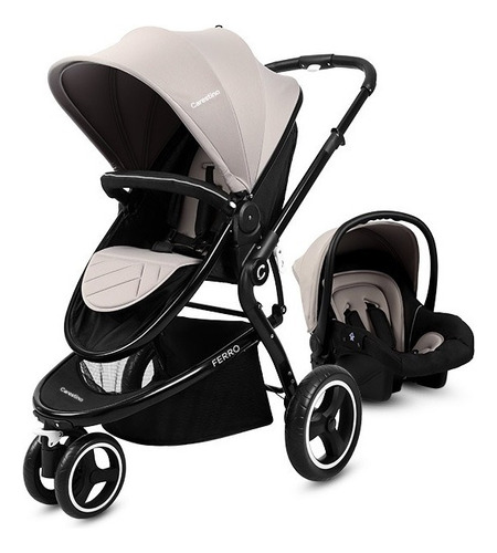 Cochecito Coche Bebe Ferro Carestino Jogger 3 en 1 Gris