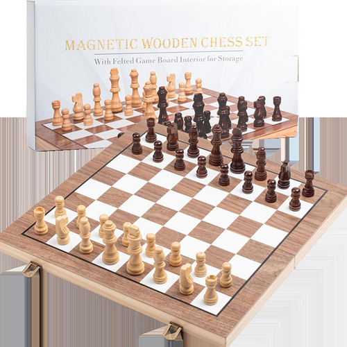 . Juego De Ajedrez De Madera, Juegos Educativos, Regalo De