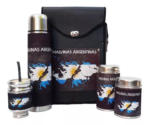 Set Matero Equipo Kit De Mate Malvinas Argentina M1, Pb