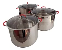 Comprar Ollas Grandes Acero Quirúrgico Valeska 6 Pcs  De 9 Capas