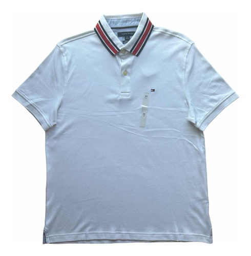 Camiseta Tipo Polo Tommy Hilfiger Hombre F097 Talla M Blanco