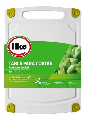Tabla De Cortar Antibacterial 20x30cms Ilko