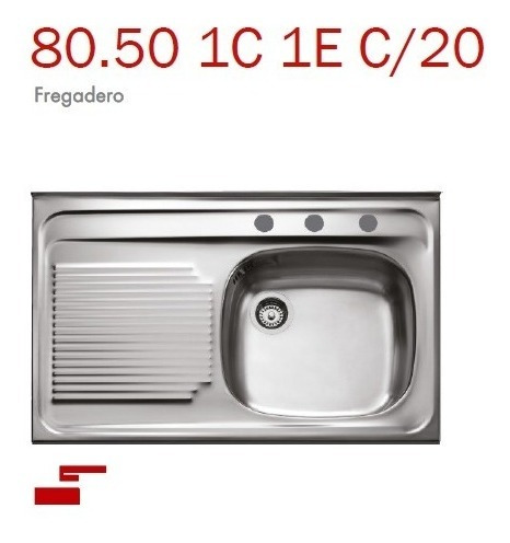 Fregadero Sobreponer Teka 80.50 1c 1e C/20 Acero Inoxidable