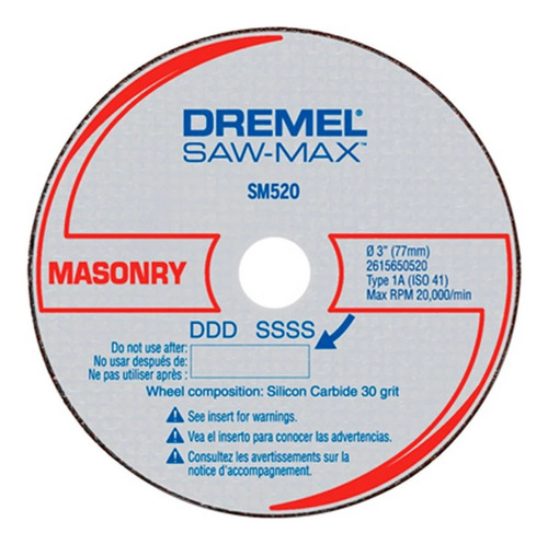 Disco De Corte Para Ladrillo Saw Max Dremel Sm520