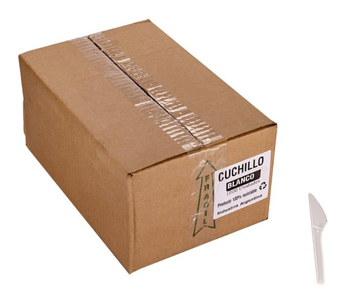 Cuchillo Plastico Blanco (eco) Caja *1000unid.              