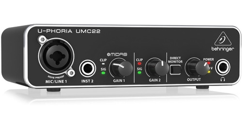 Imagen 2 de 2 de Interface De Audio Behringer Umc22 Midi Usb Con Pre Midas