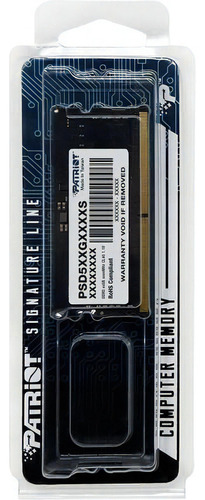 Memoria RAM DDR5 16GB 4800MT/s Patriot Signature PSD516G480081S 1x16GB Laptop Negro