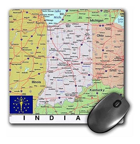 Pad De Ratón Mapa Topográfico De Indiana 3drose
