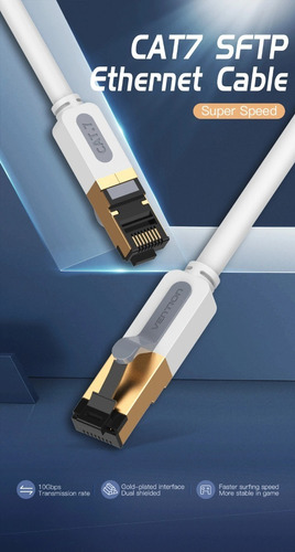 Imagen 4 de 6 de Cable De Red Vention Sstp Cat7 10000mbps - 5 Metros