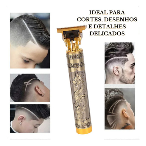 Máquina Acabamento Cabelo E Barba Recarregável Profissional