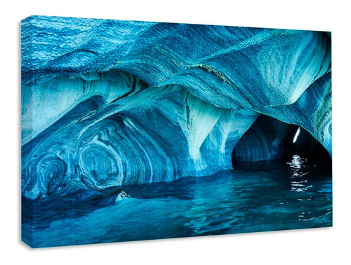 Cuadro Decorativo Canvas Paisaje Cueva Azul Antártico 60x40