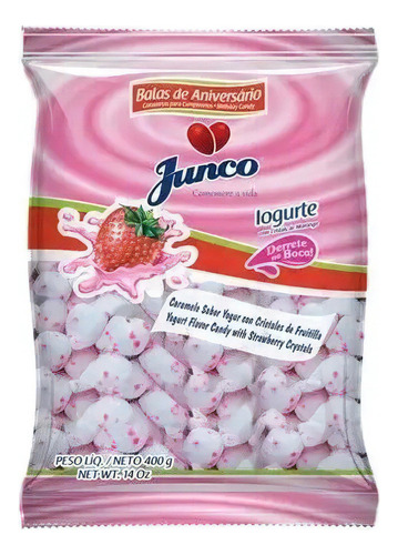 Pacote Bala De Coco 400g - Iogurte - Junco