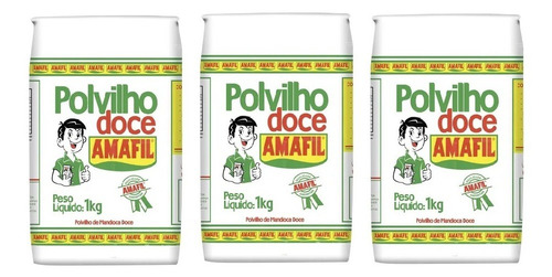 Kit 10 Pacote Polvilho De Mandioca Fécula Farinha Amafil