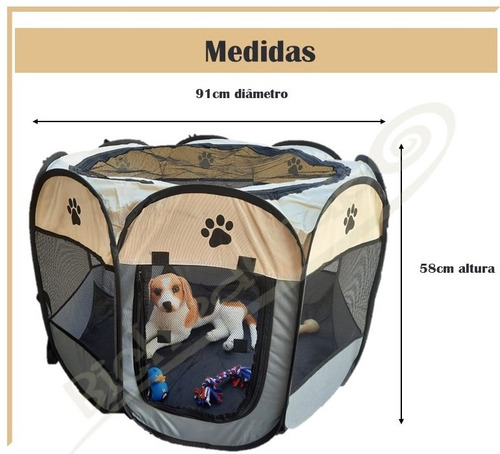Imagem 4 de 9 de Cercado Fechado Nylon G - Cachorro/gato Pós Cirúrgico Viagem