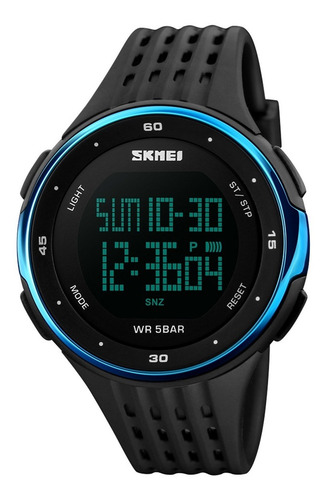 Skmei 1219 Pc + Relógio Homens Banda Pu Digital Para Esport