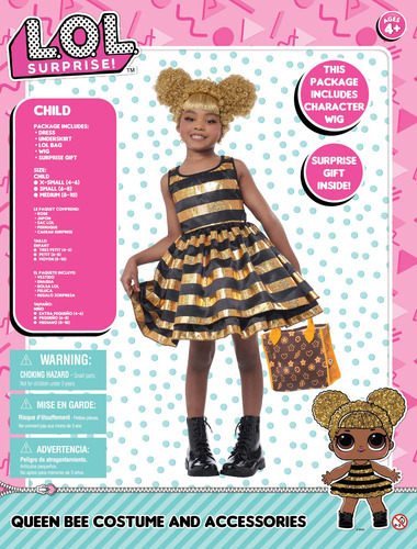 California Costumes Sorpresa! Queen Bee, Child 4892g