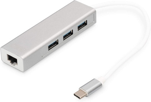 Adaptador Hub 3 Puertos Usb Type C Ethernet Rj45 3 Usb A 3.0