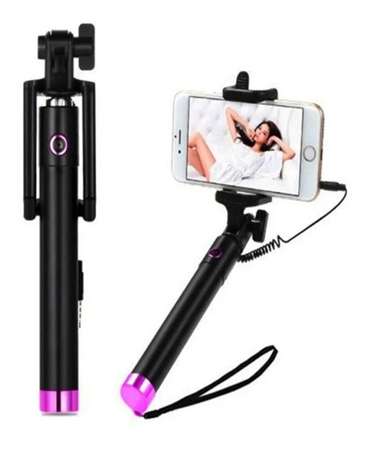 Bastón Retráctil Soporte Monopod P/ Selfie Con Disparador Bt