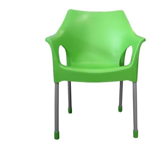 Sillon Plastico Caño Reforzado Apilable Diseño Zafiro Verde