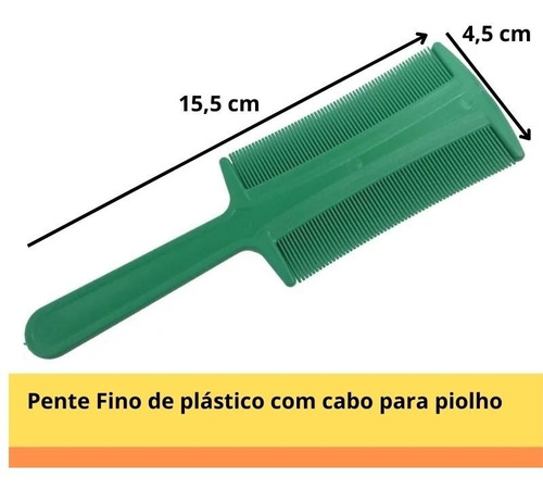 Pente Fino P Piolho Lêndea E Caspa Duplo Com Cabo Promoção