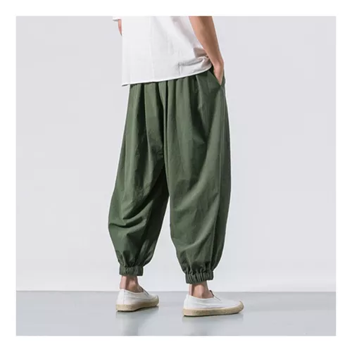 Pantalones Holgados Tipo Harén Para Hombre, Pantalones Elást