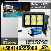 Comprar Reflector Led Panel Solar 300w 6k 12w Ip66 100lm\u002Fv 8 Horas