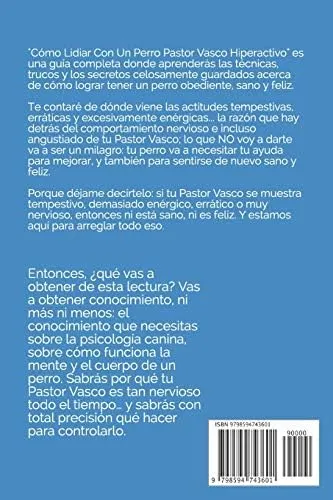 Libro: Cómo Lidiar Con Un Perro Pastor Vasco Hiperactivo: Si