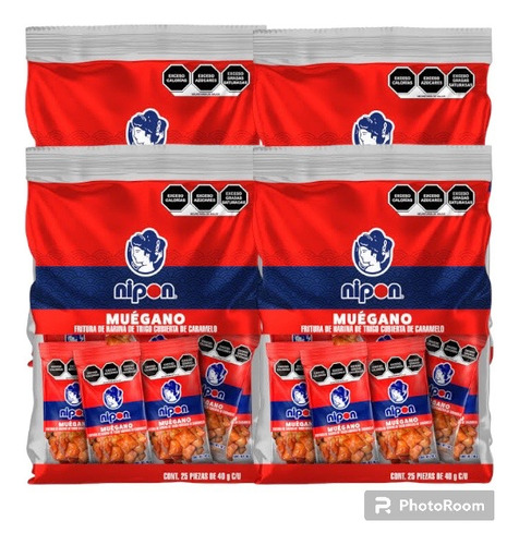 Muégano Nipón 100pz 40g C/u Dulce Mexicano Fritura Caramelo