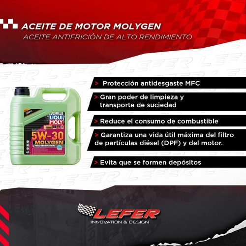 Imagen 2 de 7 de Aceite De Motor Molygen 5w-30 Dpf Sintético 1lt Liqui Moly