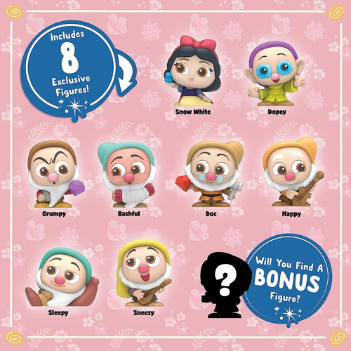 Bonecos Disney Doorables Branca De Neve 7 Anões Com 8 Un