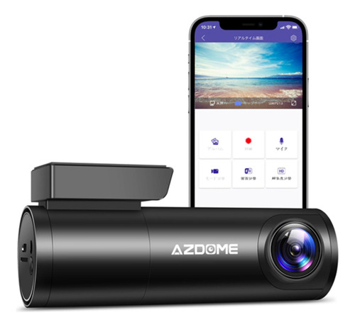 Câmera Veicular Full Hd Azdome M300 Wifi G Sensor Noturna