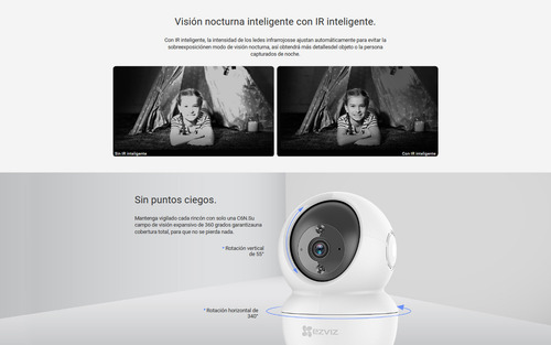 Cámara De Seguridad Infrarroja Wifi Ezviz Interior 1080p Color Blanco