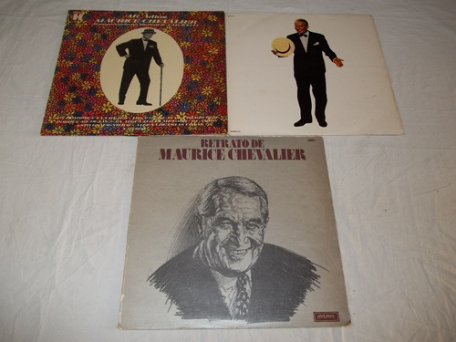 Lote Lp Vinil C/ 3 Discos - Maurice Chevalier 